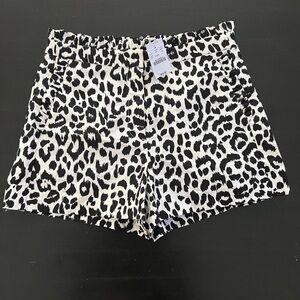 J. Crew High Rise Animal Printed Shorts Black and White Size 0